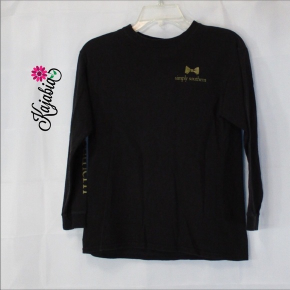 SIMPLY SOUTHERN Girls Long Sleeve Tee Size Medium - Picture 1 of 8